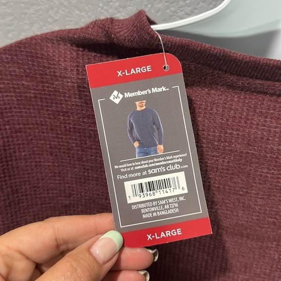 NWT Members Mark thermal gently long sleeve shirt - Picture 4 of 5